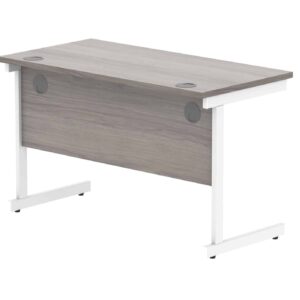 Office Rectangular Desk With Steel Single Upright Cantilever Frame