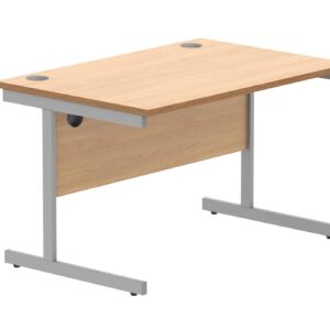 Office Rectangular Desk With Steel Single Upright Cantilever Frame