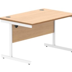 Office Rectangular Desk With Steel Single Upright Cantilever Frame