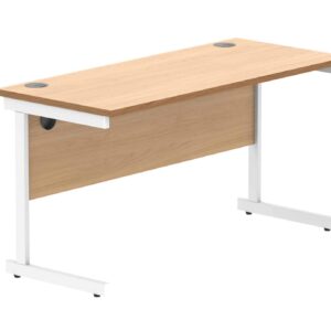 Office Rectangular Desk With Steel Single Upright Cantilever Frame