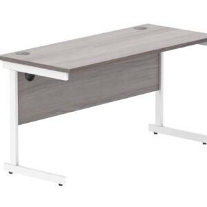 Office Rectangular Desk With Steel Single Upright Cantilever Frame