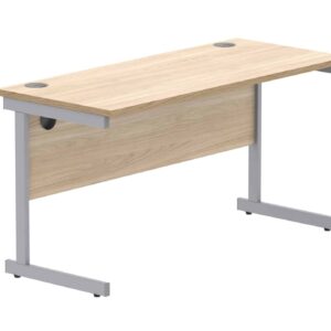Office Rectangular Desk With Steel Single Upright Cantilever Frame