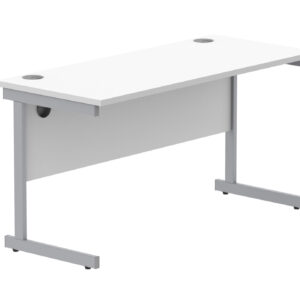 Office Rectangular Desk With Steel Single Upright Cantilever Frame