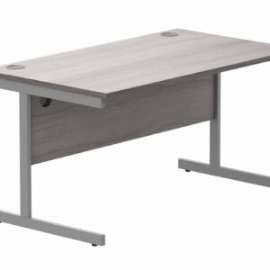 Office Rectangular Desk With Steel Single Upright Cantilever Frame