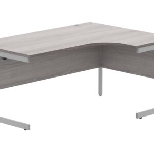 Office Right Hand Corner Desk With Steel Single Upright Cantilever Frame