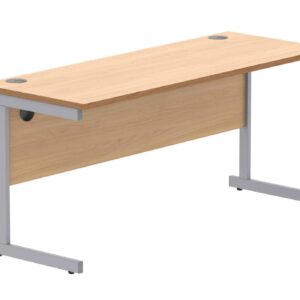 Office Rectangular Desk With Steel Single Upright Cantilever Frame