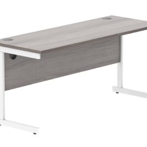 Office Rectangular Desk With Steel Single Upright Cantilever Frame