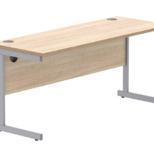 Office Rectangular Desk With Steel Single Upright Cantilever Frame