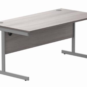 Office Rectangular Desk With Steel Single Upright Cantilever Frame