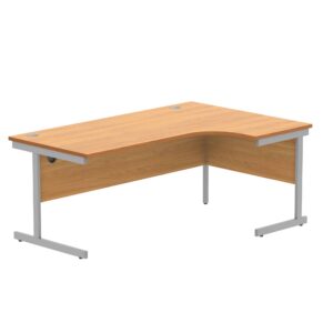 Office Right Hand Corner Desk With Steel Single Upright Cantilever Frame