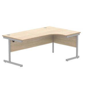 Office Right Hand Corner Desk With Steel Single Upright Cantilever Frame