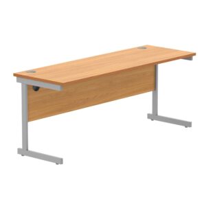 Office Rectangular Desk With Steel Single Upright Cantilever Frame