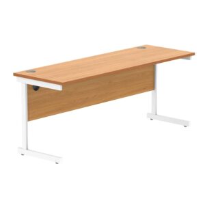 Office Rectangular Desk With Steel Single Upright Cantilever Frame