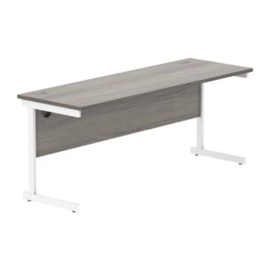 Office Rectangular Desk With Steel Single Upright Cantilever Frame