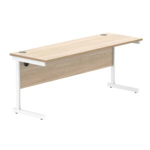 Office Rectangular Desk With Steel Single Upright Cantilever Frame