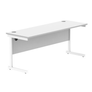 Office Rectangular Desk With Steel Single Upright Cantilever Frame