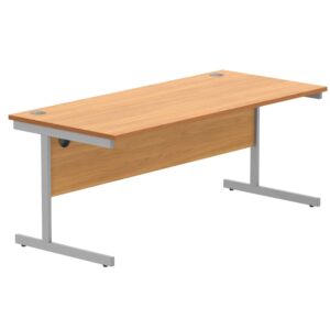Office Rectangular Desk With Steel Single Upright Cantilever Frame