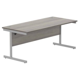 Office Rectangular Desk With Steel Single Upright Cantilever Frame