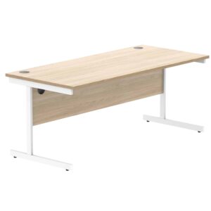 Office Rectangular Desk With Steel Single Upright Cantilever Frame