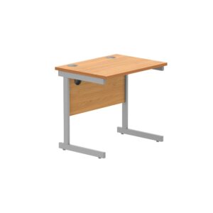 Office Rectangular Desk With Steel Single Upright Cantilever Frame