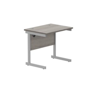 Office Rectangular Desk With Steel Single Upright Cantilever Frame