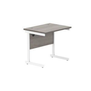 Office Rectangular Desk With Steel Single Upright Cantilever Frame