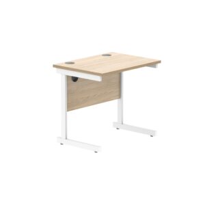 Office Rectangular Desk With Steel Single Upright Cantilever Frame