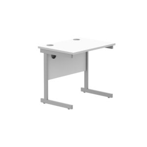 Office Rectangular Desk With Steel Single Upright Cantilever Frame