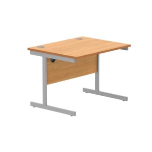 Office Rectangular Desk With Steel Single Upright Cantilever Frame