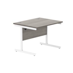 Office Rectangular Desk With Steel Single Upright Cantilever Frame