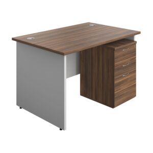 Panel Plus Rectangular Desk + 3 Drawer Under Desk Pedestal Bundle