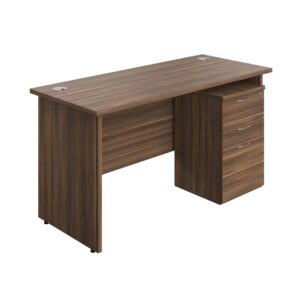 Panel Rectangular Desk + 3 Drawer Under Desk Pedestal Bundle