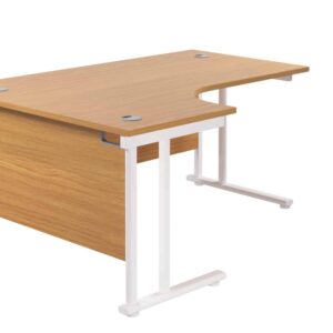 Twin Upright Left Hand Radial Desk