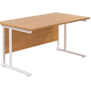 Twin Upright Rectangular Desk: 800mm Deep