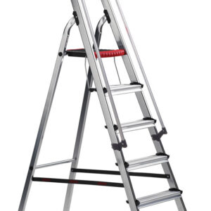 Double Decker Aluminium Stepladder With Tool Tray With Handrails - Image 3