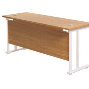 Twin Upright Rectangular Desk: 600mm Deep