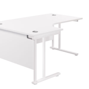 Twin Upright Left Hand Radial Desk