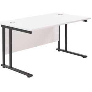 Twin Upright Rectangular Desk: 800mm Deep