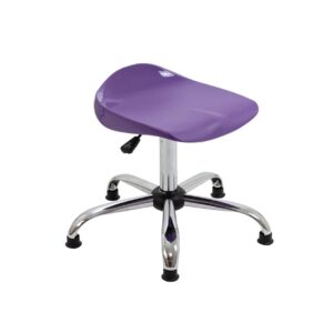 Titan Swivel Senior Stool with Chrome Base and Glides
