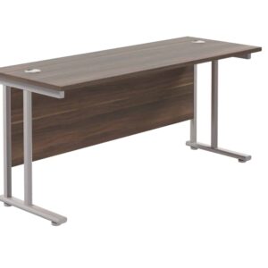 Twin Upright Rectangular Desk: 600mm Deep