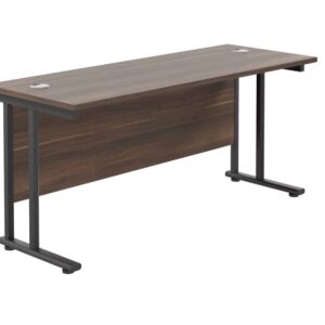 Twin Upright Rectangular Desk: 600mm Deep