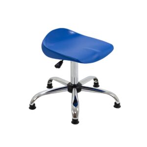 Titan Swivel Senior Stool with Chrome Base and Glides