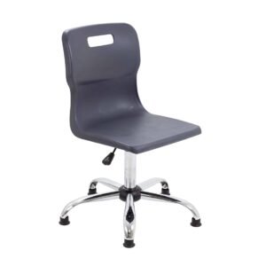 Titan Swivel Senior Chair with Chrome Base and Glides