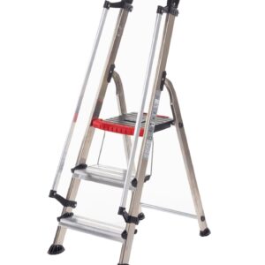 Double Decker Aluminium Stepladder With Tool Tray With Handrails