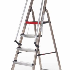 Double Decker Aluminium Stepladder With Tool Tray With Handrails - Image 6