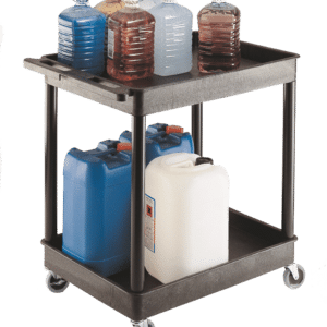 Proplaz Superstrength Plastic Multi Purpose Trolleys Storage Trays Black