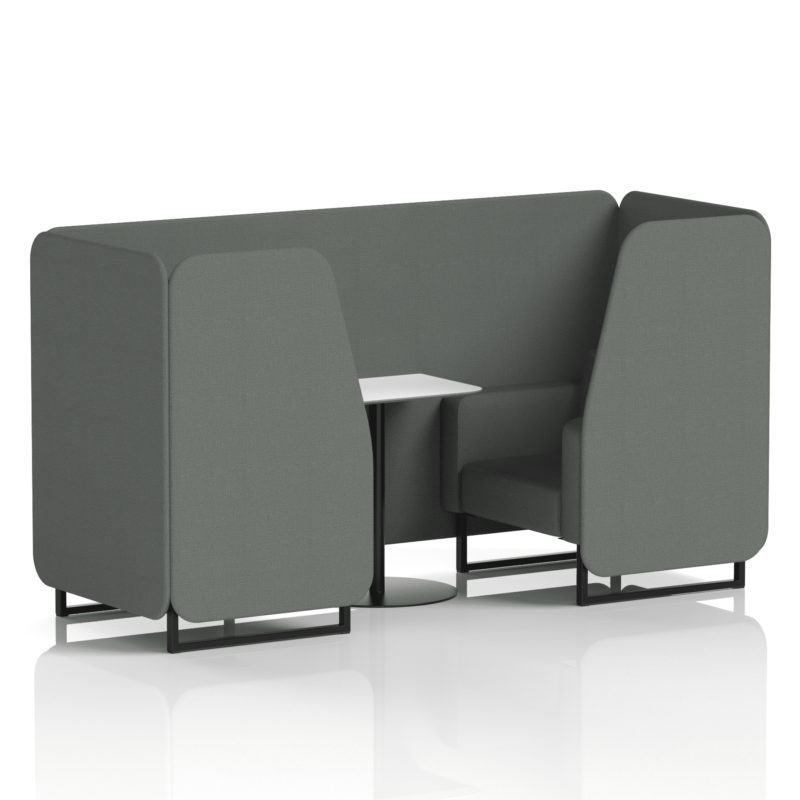 Brixworth Booth With Black Legs And White Table In Single Tone - Image 26