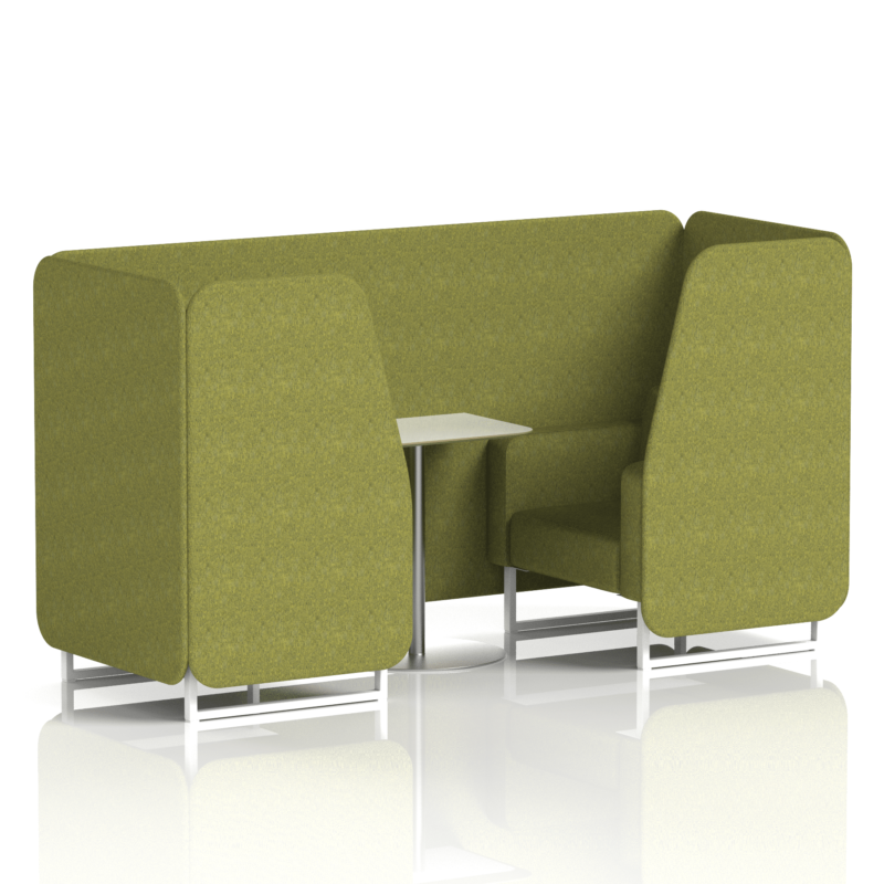 Brixworth Booth With White Legs And White Table In Single Tone - Image 5