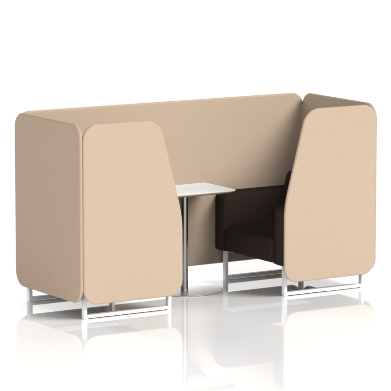 Brixworth Booth With White Legs And White Table In Two Tone - Image 19