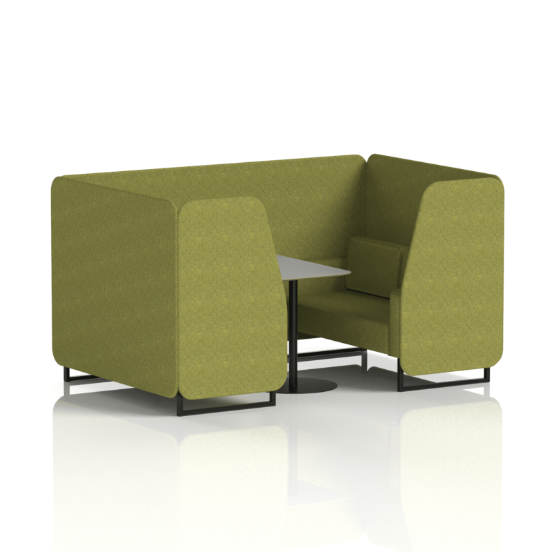 Brixworth Booth With Black Legs And Grey Table In Single Tone - Image 34